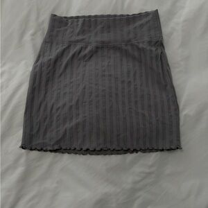 Aerie Charcoal Striped Mini Skirt